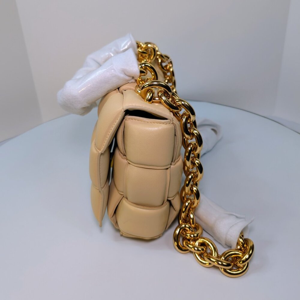 Bottega Veneta Cream Lambskin “The Chain” Cassette Shoulder Bag - Picture 5 of 15